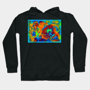 Impressionist bright floral abstract Hoodie